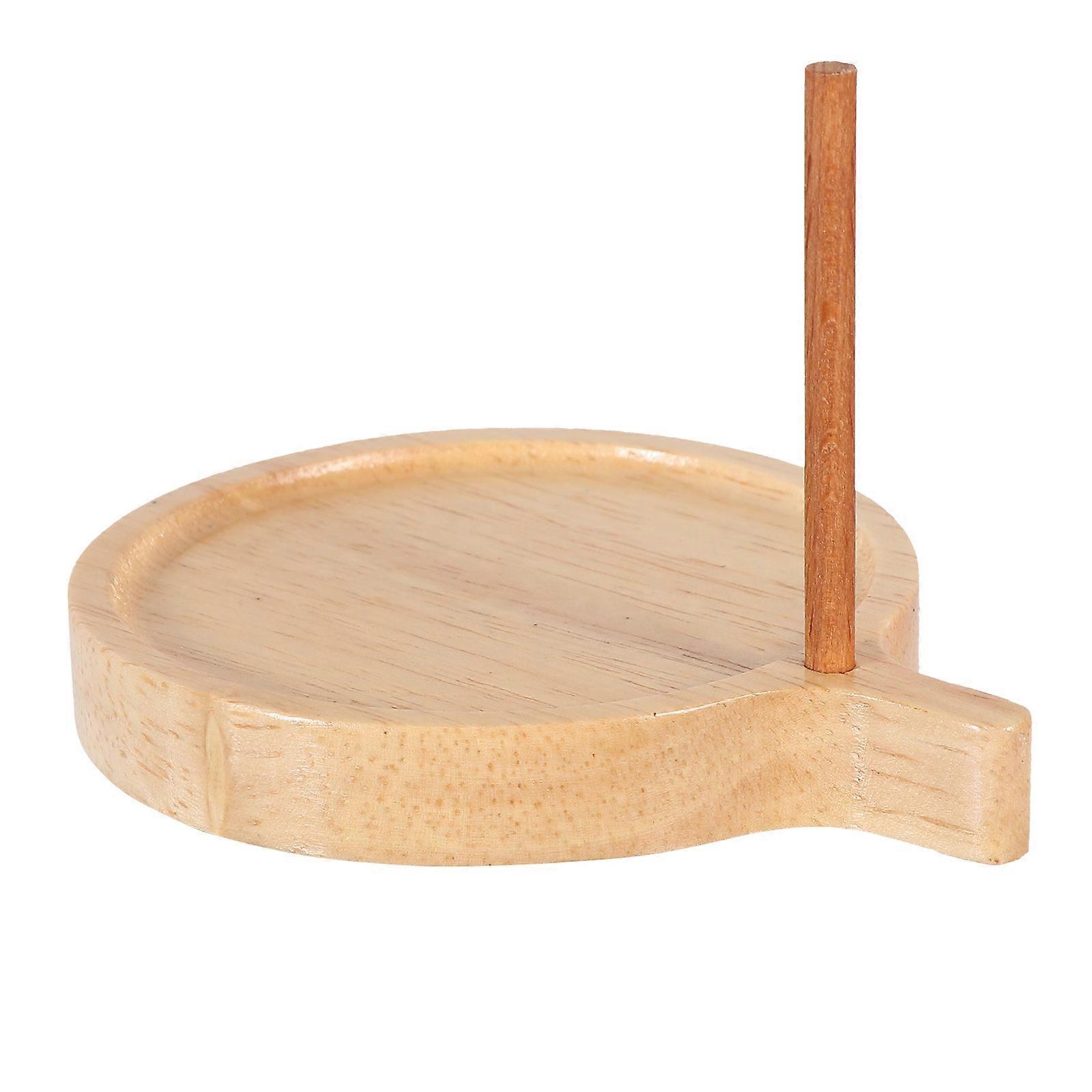 Beads Making Tray Wooden Beading Plate with Thread Spool Holder for DIY Use