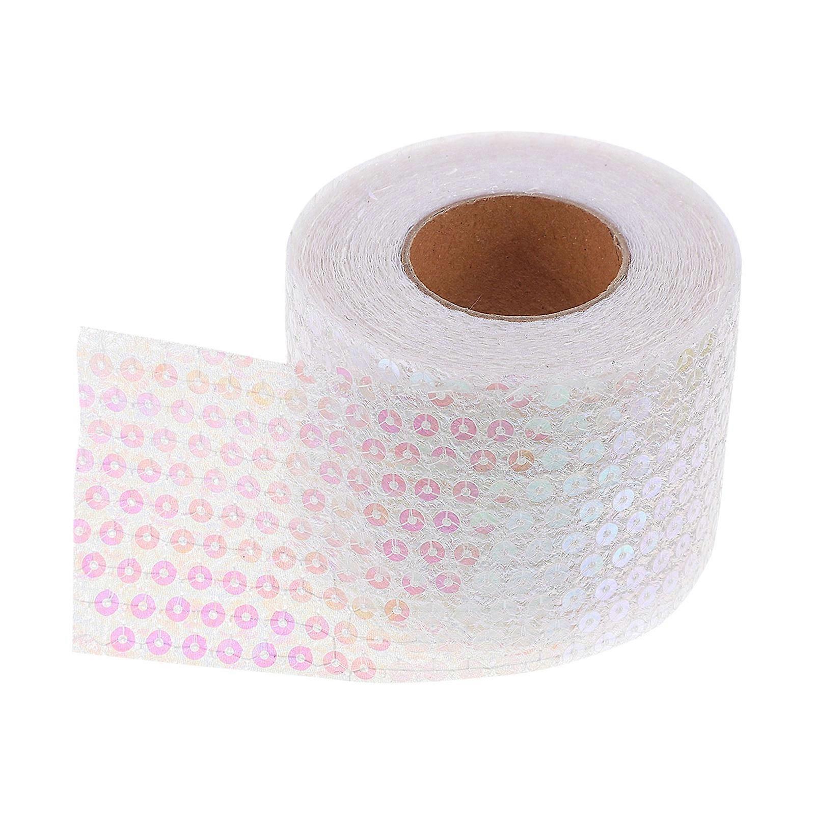 סרט לשיער רקום נצנצים בהיר בעבודת יד גליל אחד