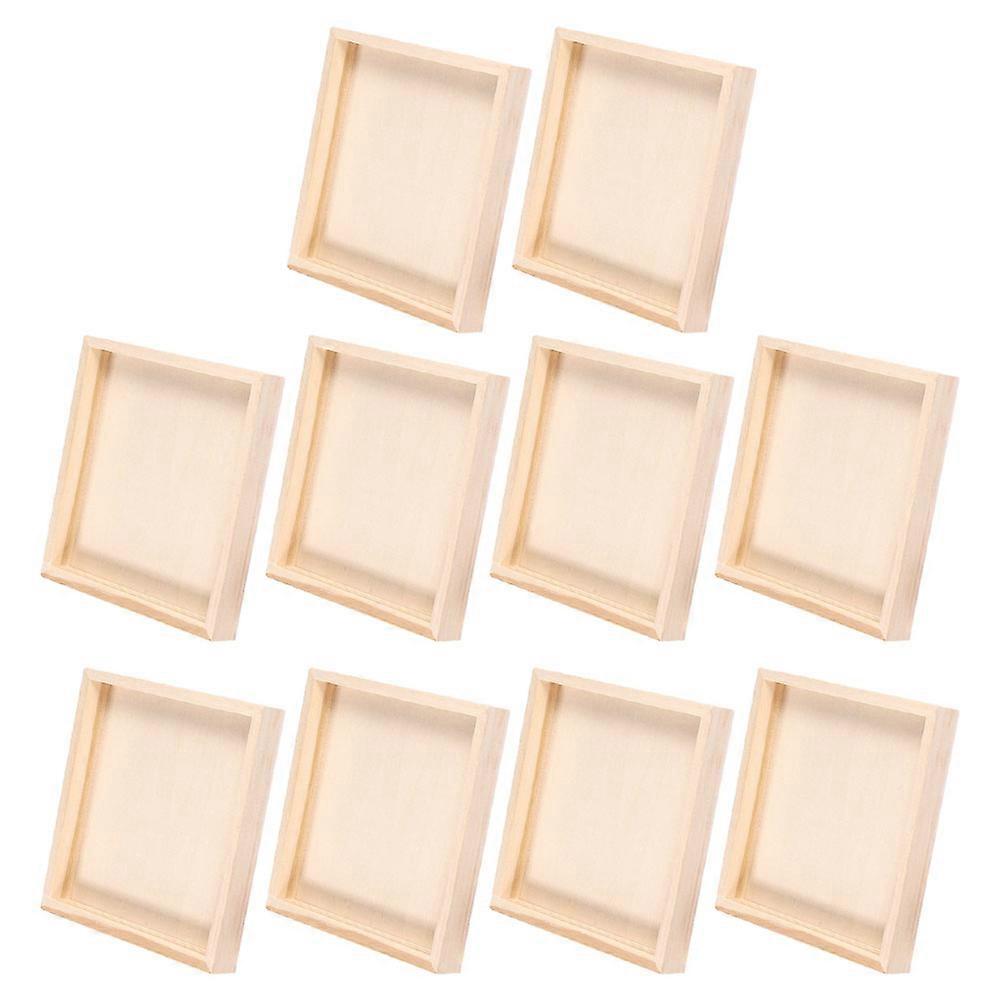 Wood Tray For 10Pack For Children 14X14X1.8CM Storage Solution