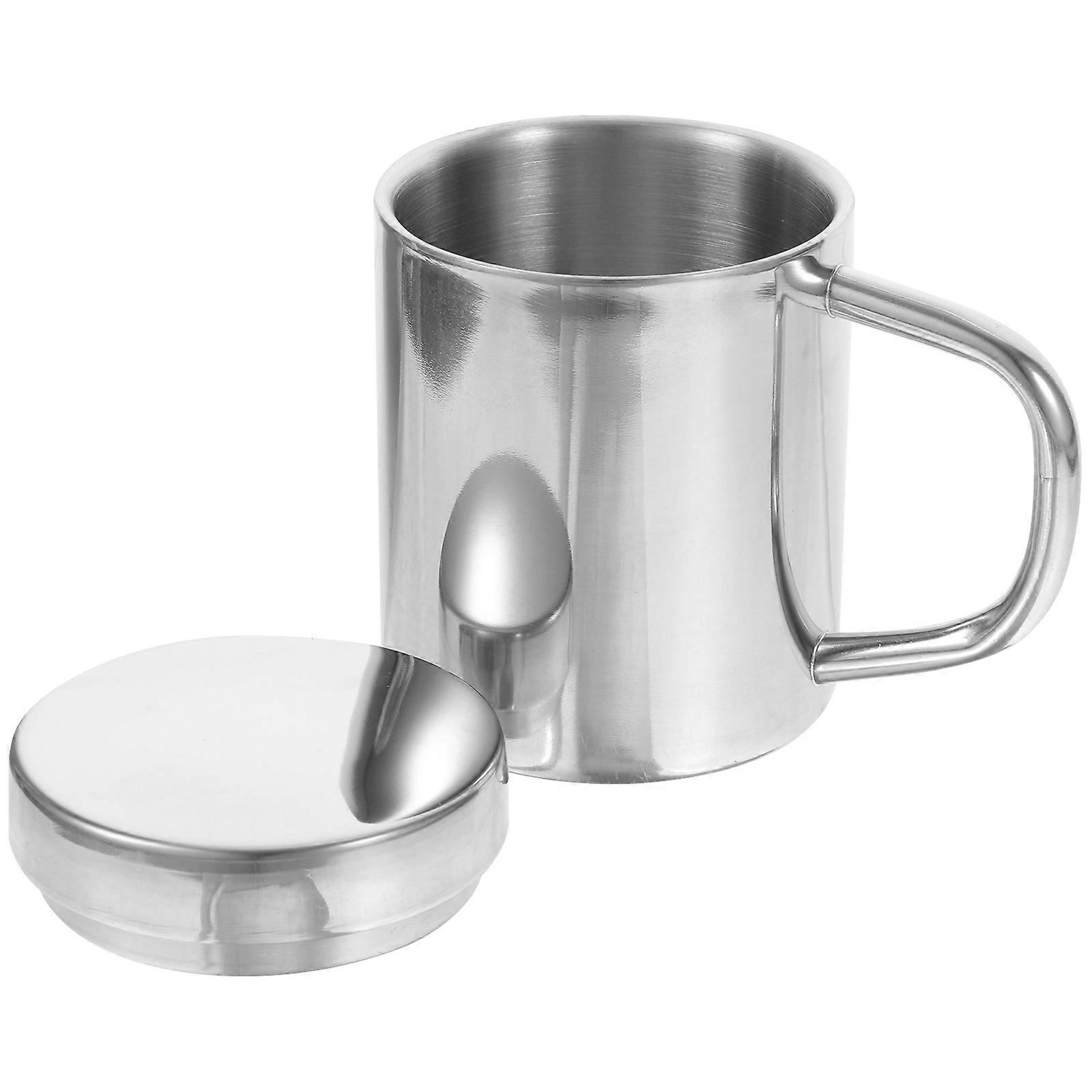 Stainless Steel Mug with Handle for Coffee Drinking with Lid