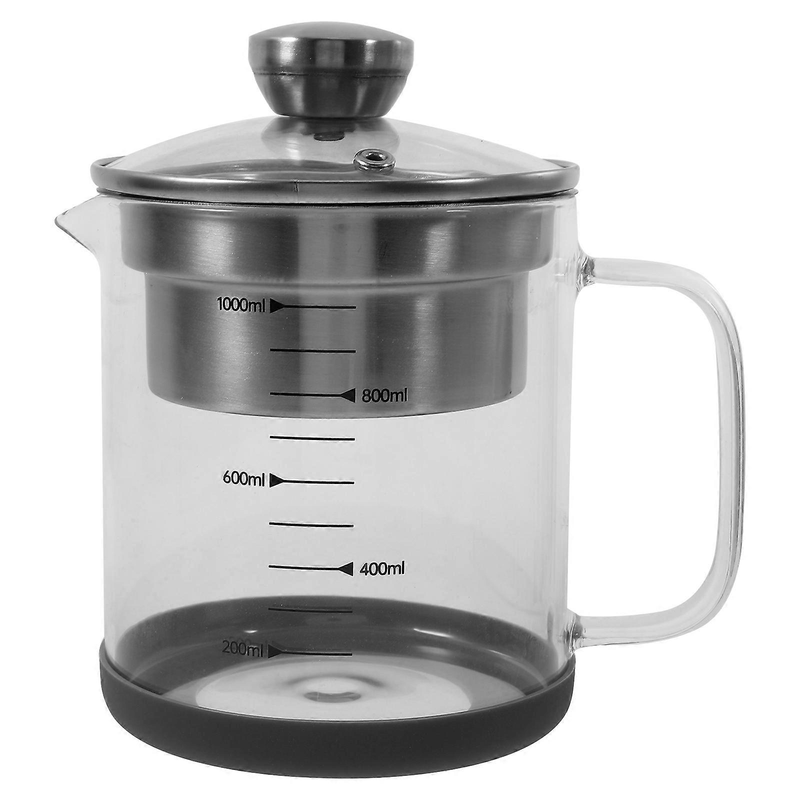 Mesh Tea Strainer Fine Mesh Strainer Soybean Milk Container Glass Tea Filter Pot for Housewives 1Set