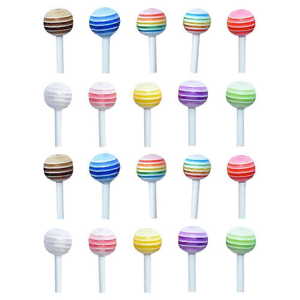 Mini House Decorations Plastic Mini Lollipops for Decor 75Pcs Assorted