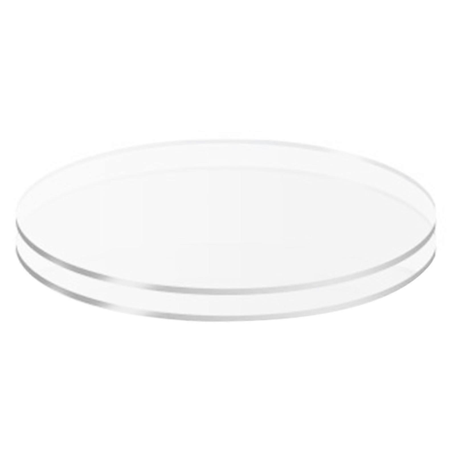 2Pcs Acrylic Cake Plates Non-Sticky Durable Versatile Transparent Round Buttercream Cake Discs for Cake Serving Tianyuhe