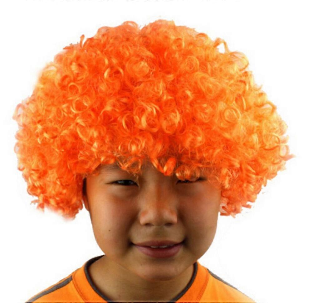 Masquerade Hair Wig Explosion Head Wig for Head Decor Orange