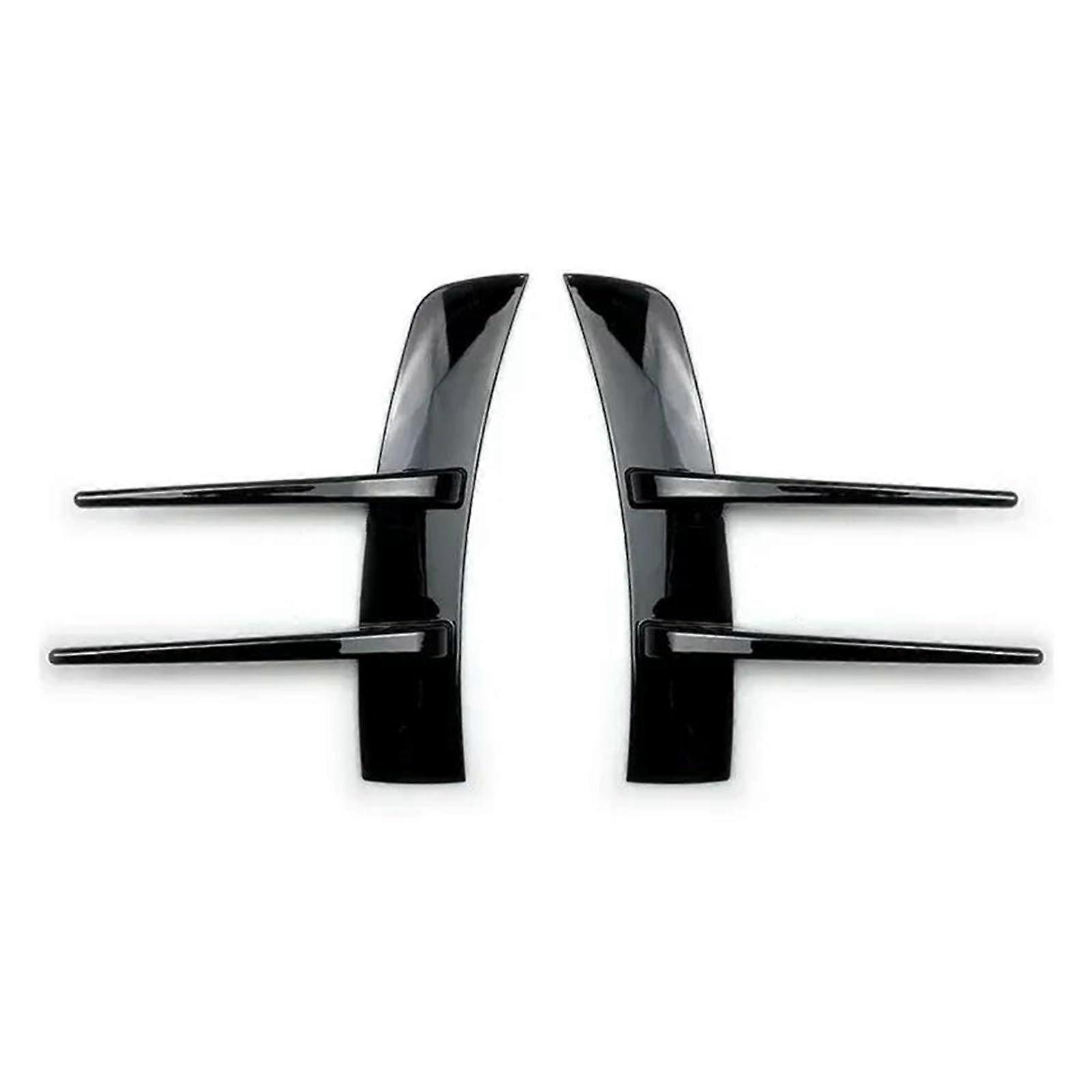 Car Front Spoiler Universal Fit  Front And Rear Bumper Splitters, Side Canards, Black