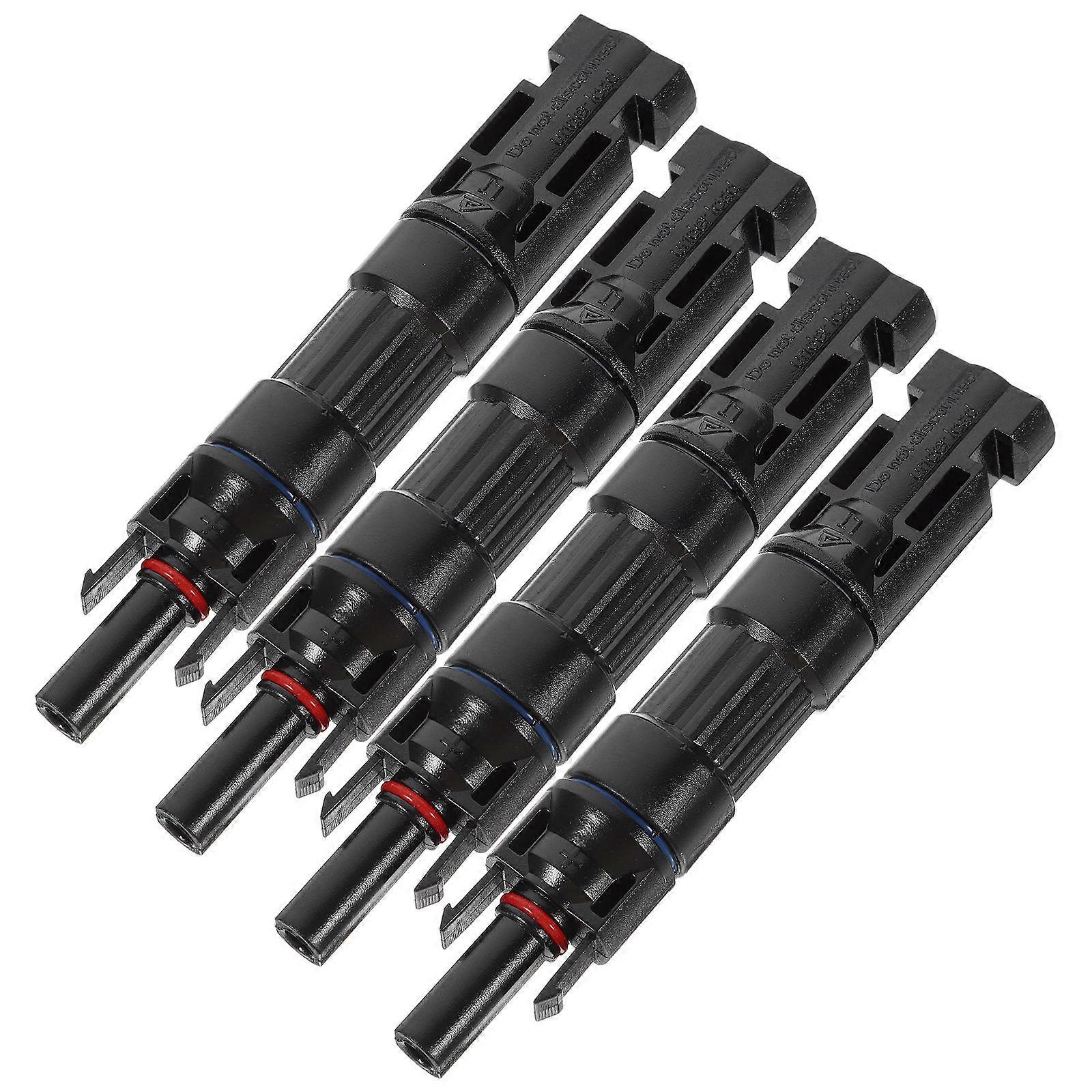 Solar Panel Cable Connector Fuse Holder for Connect Use 4Pcs Black