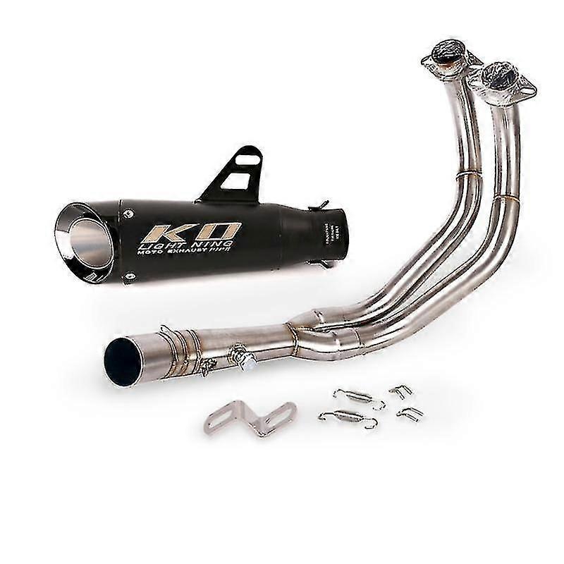 Pour Yamaha Mt-07 Xsr700 Fz07 Fj07 Système d’échappement complet Header Mid Link Pipe Slip On 51mm Muffler Escape Removable Db Killer