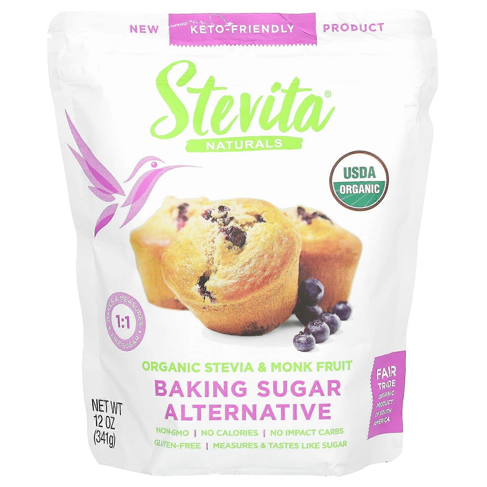 Baking Sugar Alternative, Organic Stevia & Monk Fruit, 12 oz (341 g)