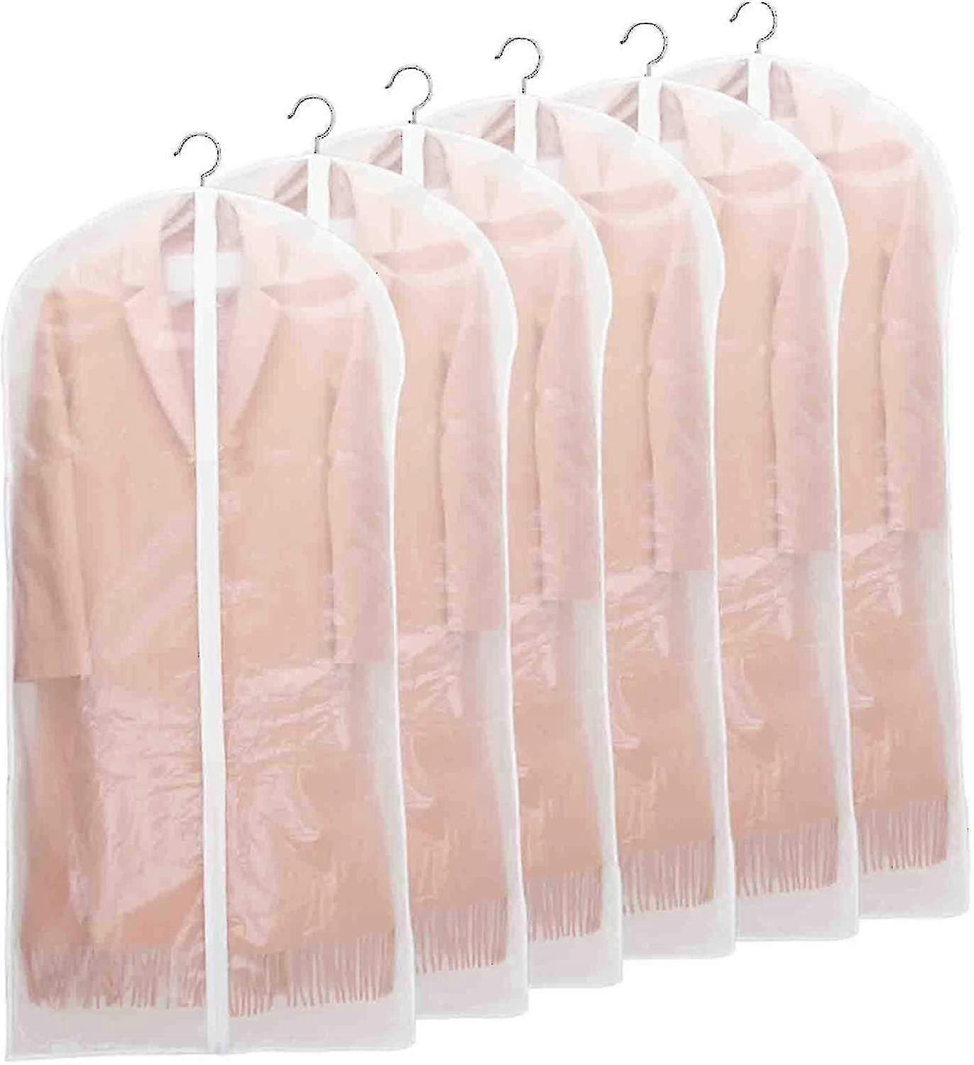 6 Pcs Transparent Garment Bags with Zipper