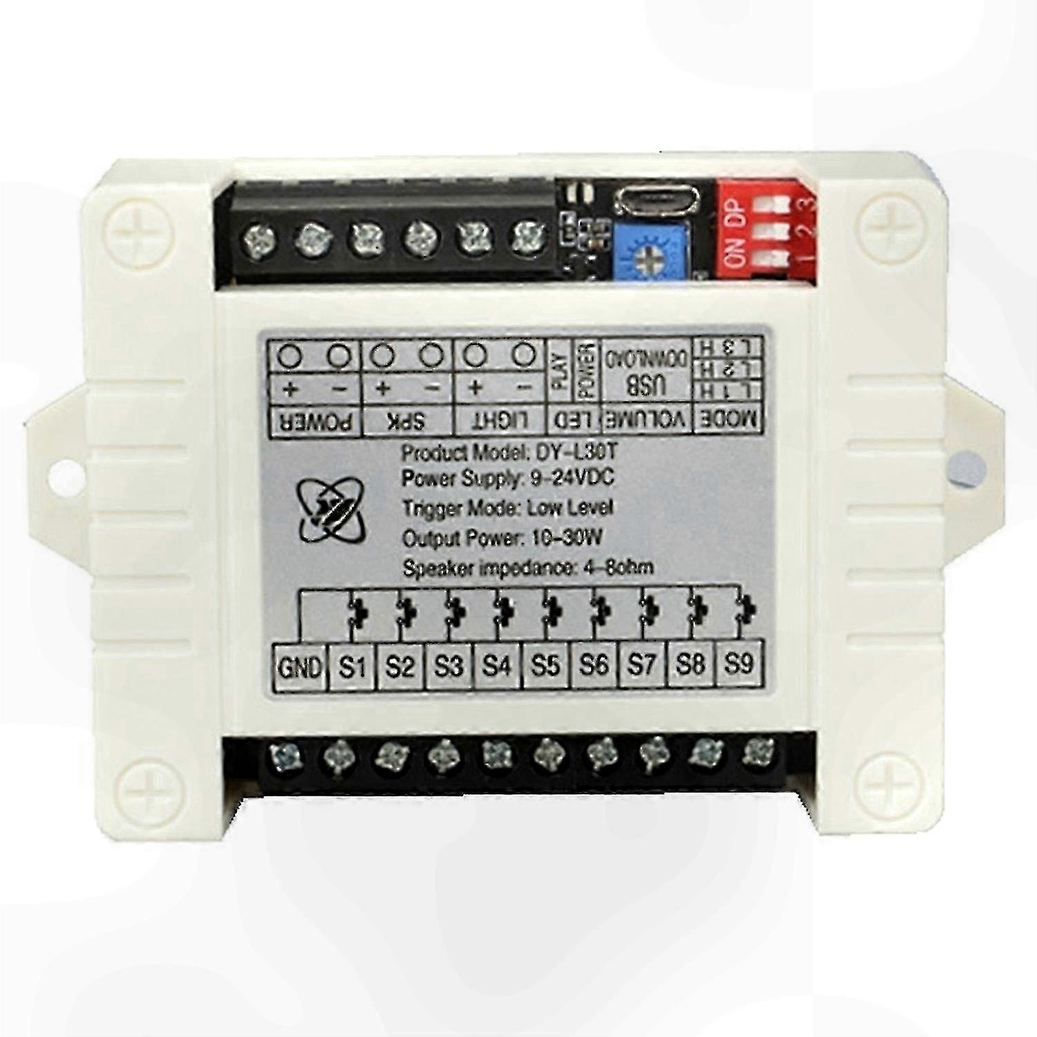 30W Playback Module with 9-Track Trigger, Amplifier Board, Supports up to 32GB TF Card