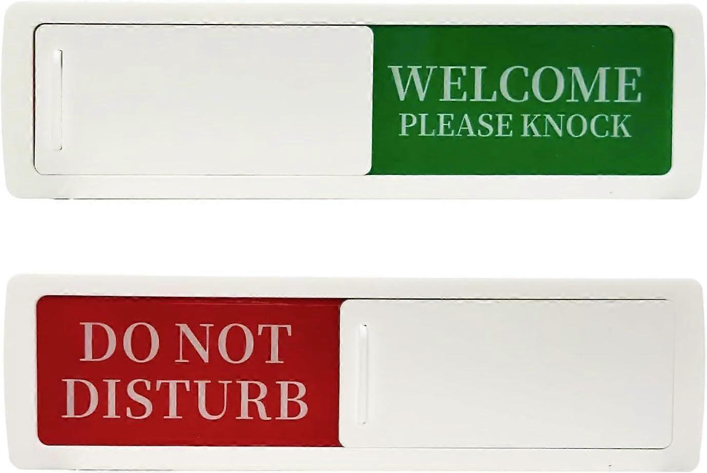 Magnetic Privacy Door Sign 178 x 5 cm Sliding Do Not Disturb/Welcome Sign Red and Green Self-adhesive