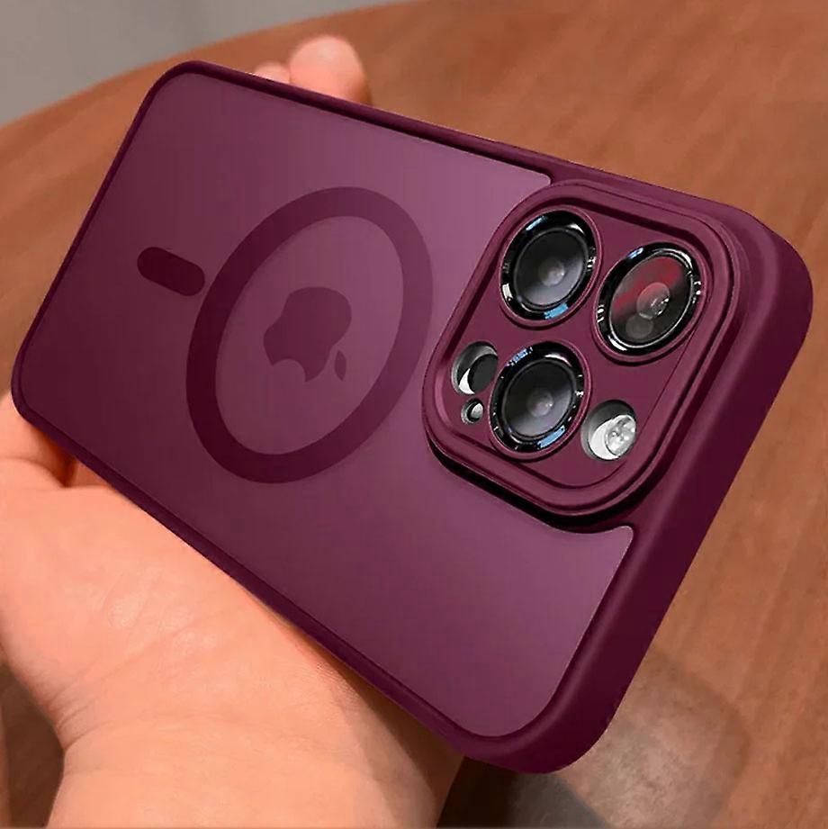 Magnetic Luxury Wireless Charge For Magsafe Case for iPhone 16 15 14 13 12 11 Pro Max Matte Translucent Armor Shockproof Cover