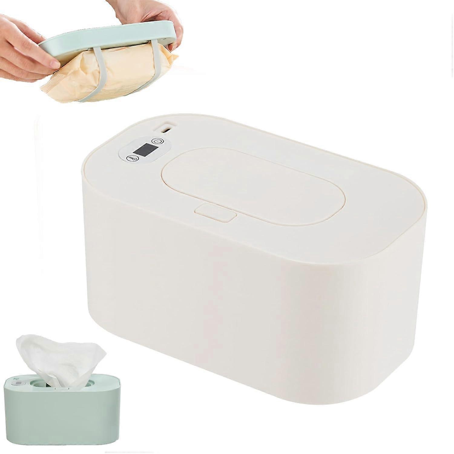 ​​Electric Baby Wipe Warmer with LED Display 3-Temperature Setting USB Portable Wet Wipes Dispenser for Home, Car & Travel Use​​