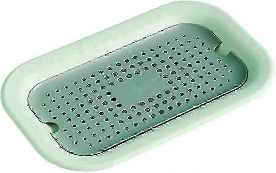 Drain Fruit Plate Plastic Double Layer Double-Layer Dish Draining Tray Drainer with Drip Tray Kitche