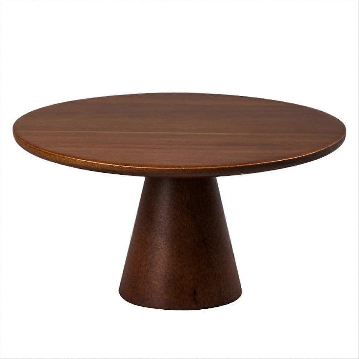 Elegant Wood Cake Stand - High Footed Dessert Display Plate