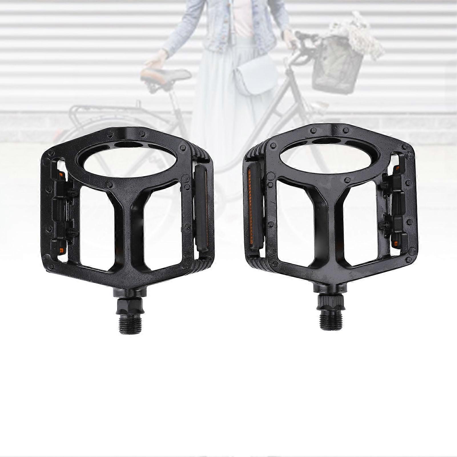 1 زوج دواسة ركوب الدراجات 9/16 بوصة سبائك الألومنيوم Cr Mo دواسات الصلب غير القابلة للانزلاق مع عاكسات ل BV 