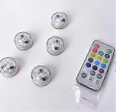 10 Pack Waterproof LED Tea Lights, RGBW Color Changing with Remote Control