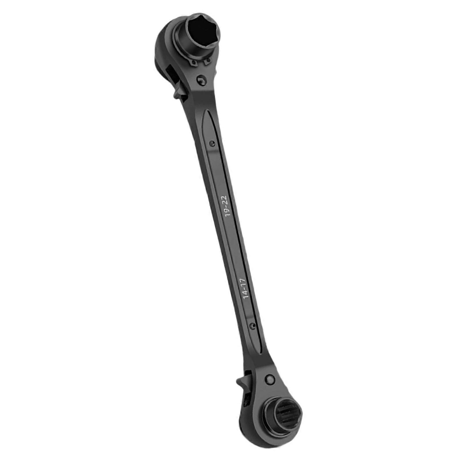 2 Way Reversible Socket Wrench Double Head Configuration 4 Functional Mode Ergonomic Grip Professional Tool Multicolor