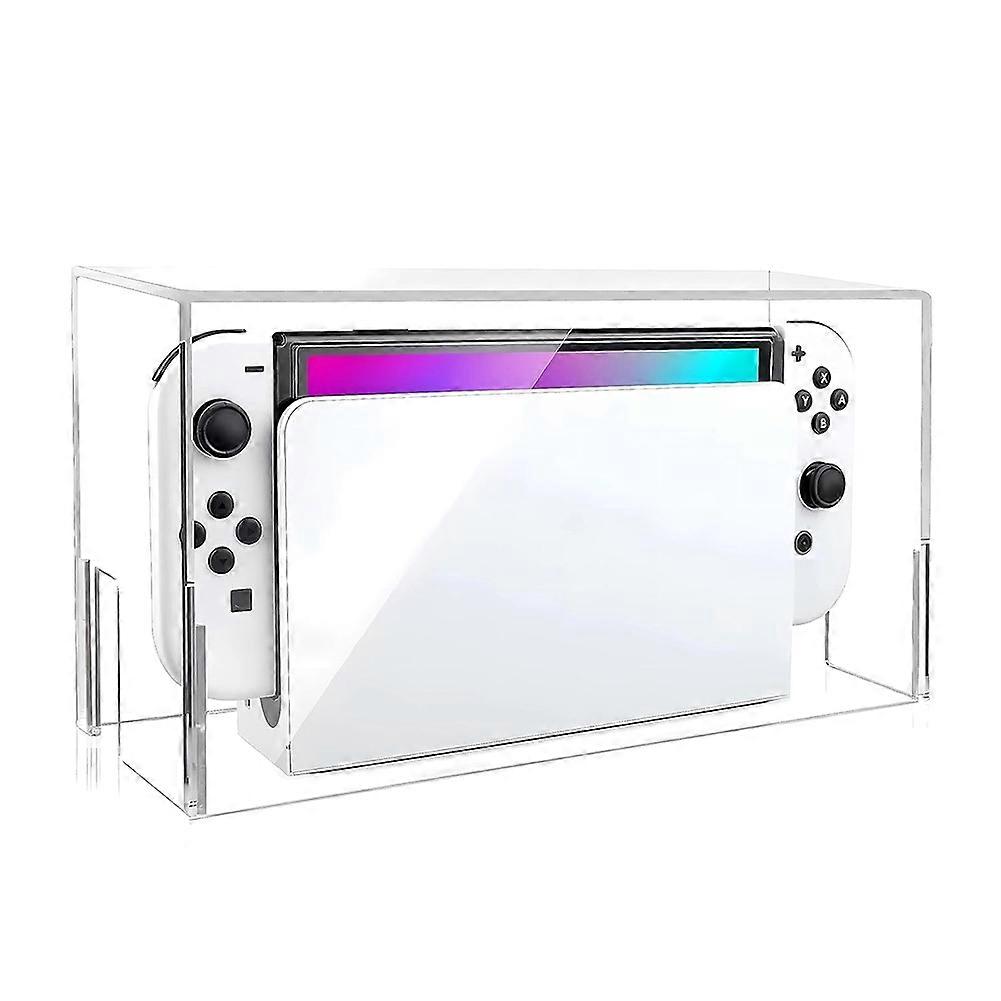 Clear Dust Display Box Cover for Switch/OLED Dock (Only Cover), Waterproof and Dustproof Clear Protective Case
