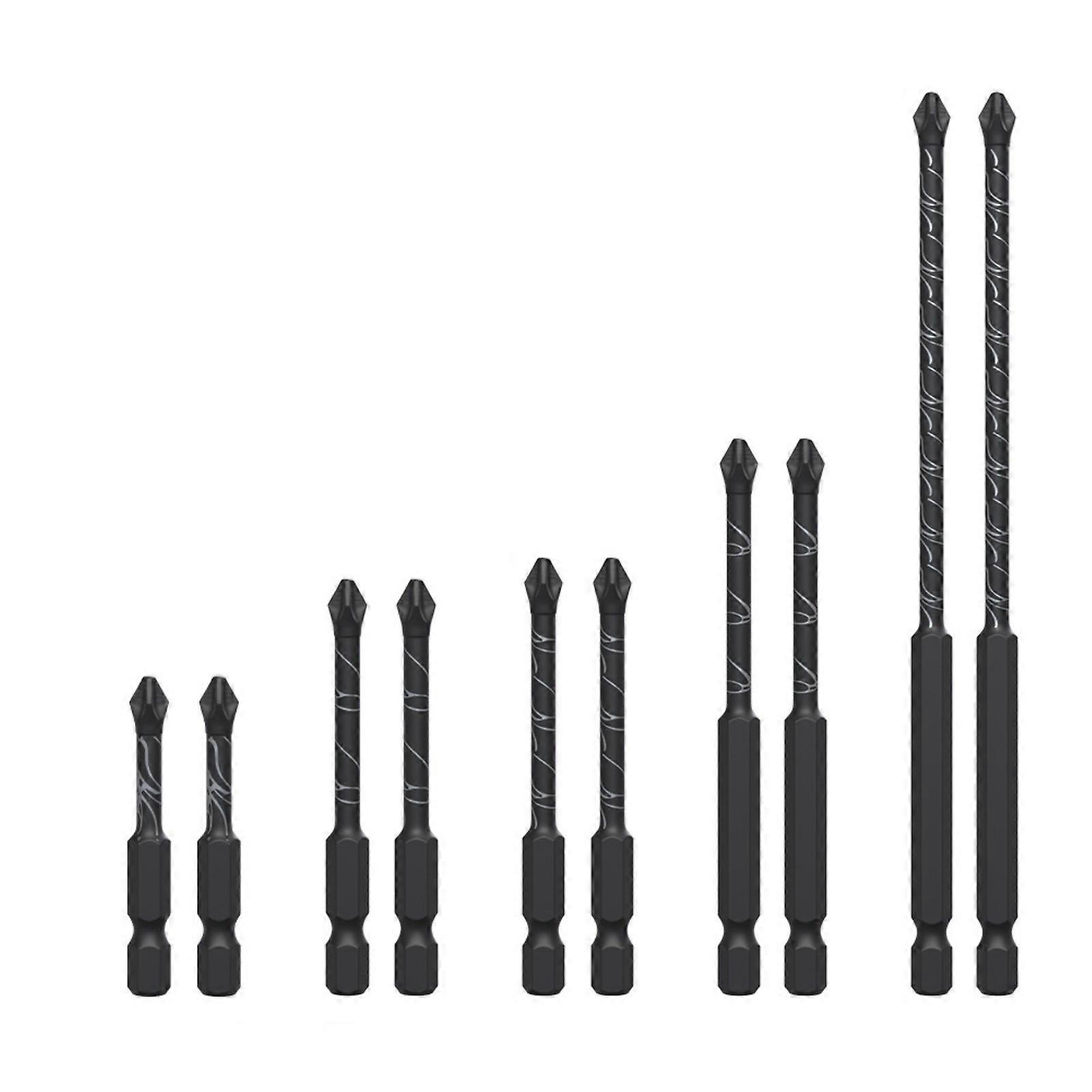 AntiSlip Hexagonal Shank Crosses Screwdriver Bit Magnetic Steel Rusts Resistant Finish Impact Resistant Screwdriver Bit Multicolor