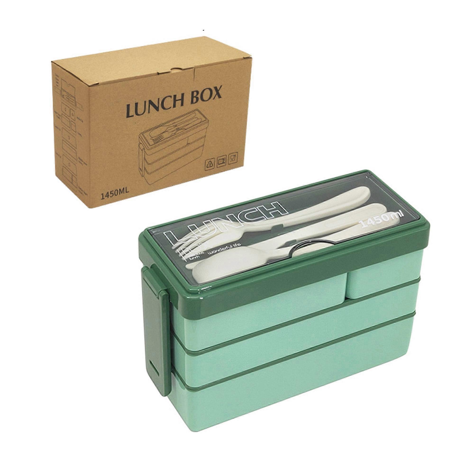 Stackable Bento Box Leak-Proof Lunch Container with Utensils