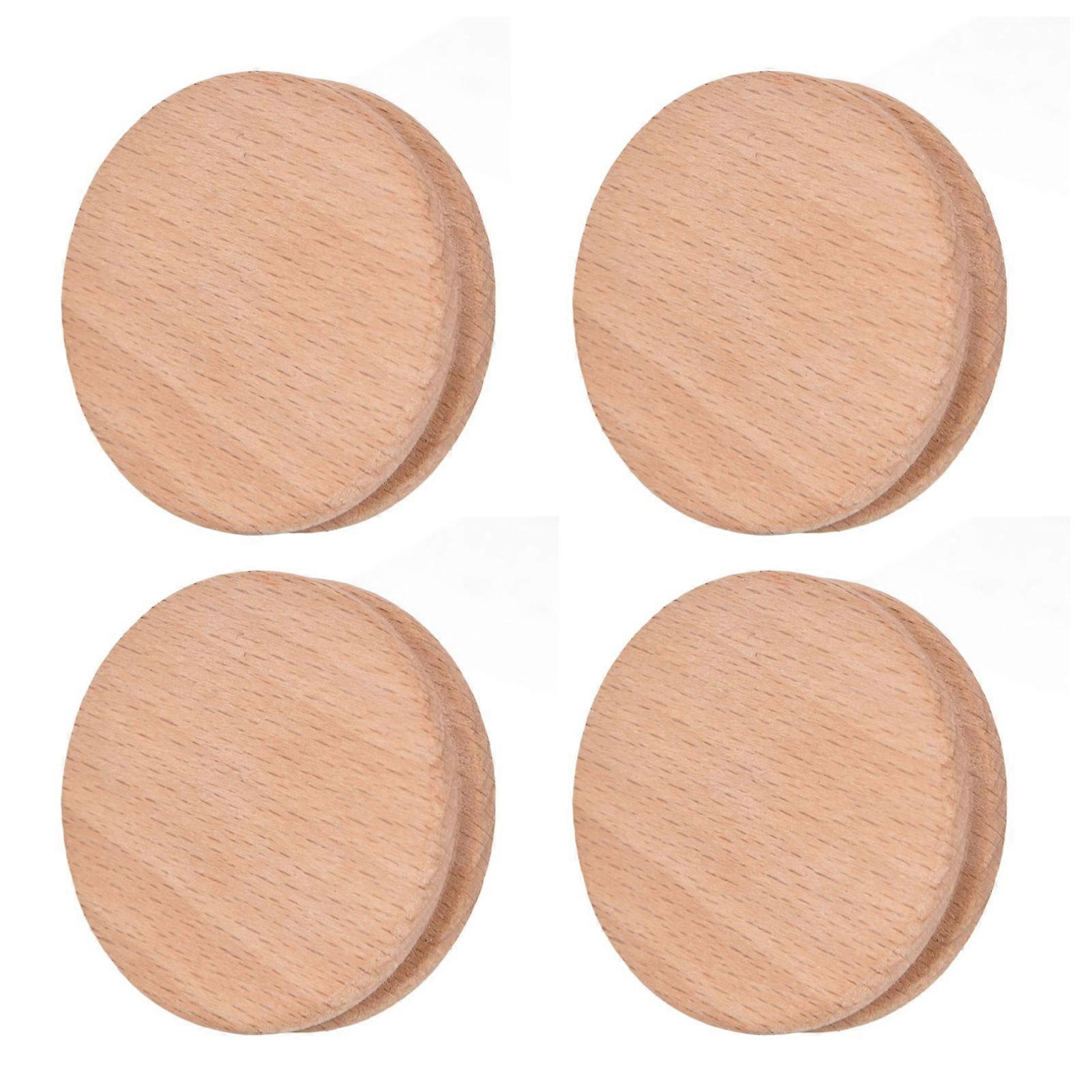 10Pcs Round Slicker Edge Burnisher Tool Beech Wood DIY Leather Craft Edging Chamfering Device