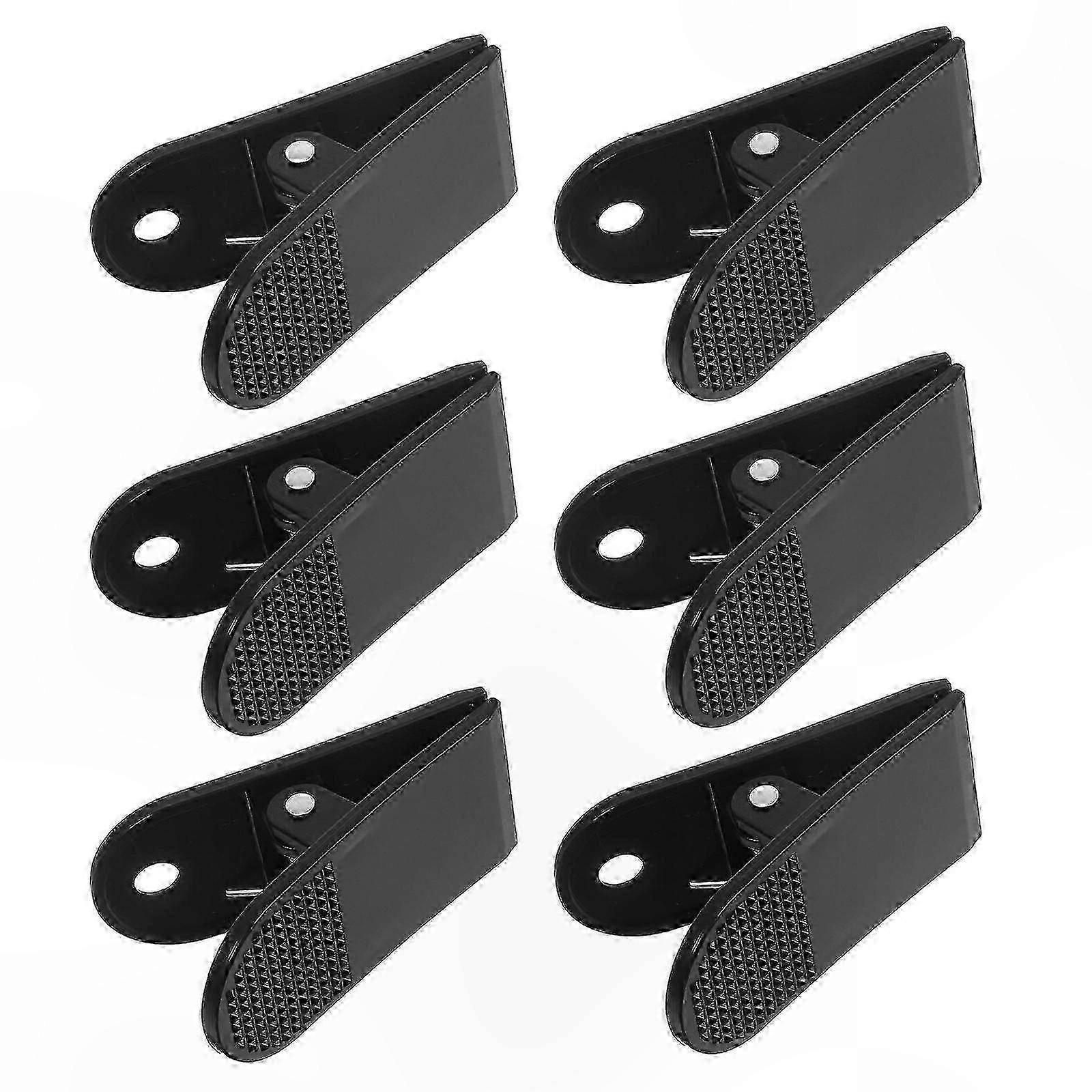 مشبك إيقاف الطوارئ مفتاح سلامة المطحنة ، 6 قطع ملحق قبضة قوي أسود لجميع الأعمار