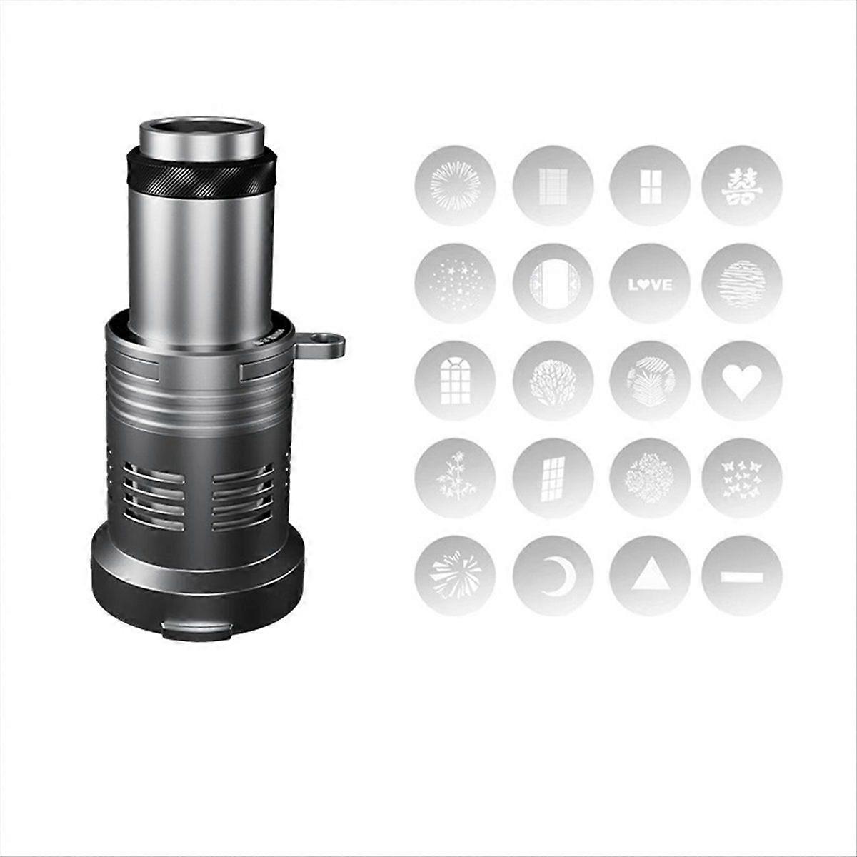 Flash Spotlight Focusing Projection Photography Spotlight Kit with 20PCS Graphics Insert for ML100B