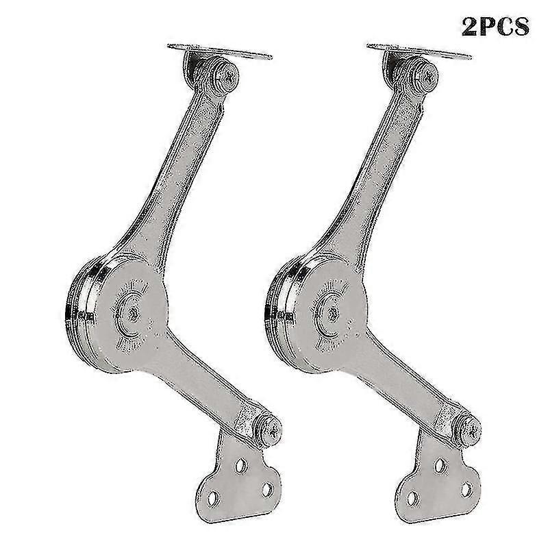 2pcs Heavy Duty Lid Support Hinges Soft Close Folding Lid Stay Hinge Keep Lid Hinge Open For Cabinet