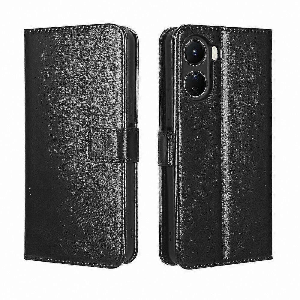 Leather Wallet Case with Card Slots and Magnetic Closure for Shockproof Protection