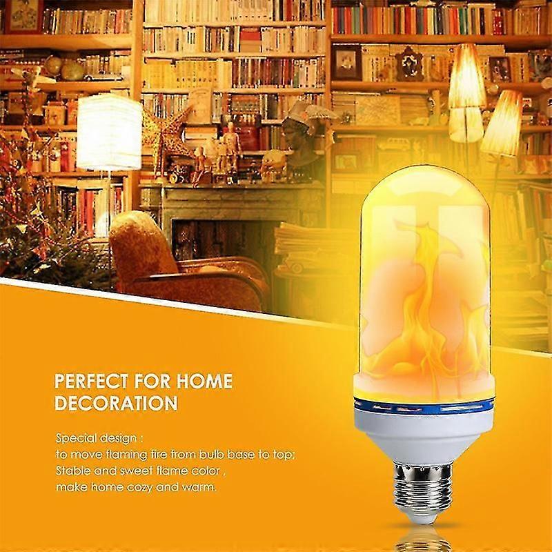 LED E27 360 Flame Flickering Effect Light Bulb Decorative Holiday Lamp