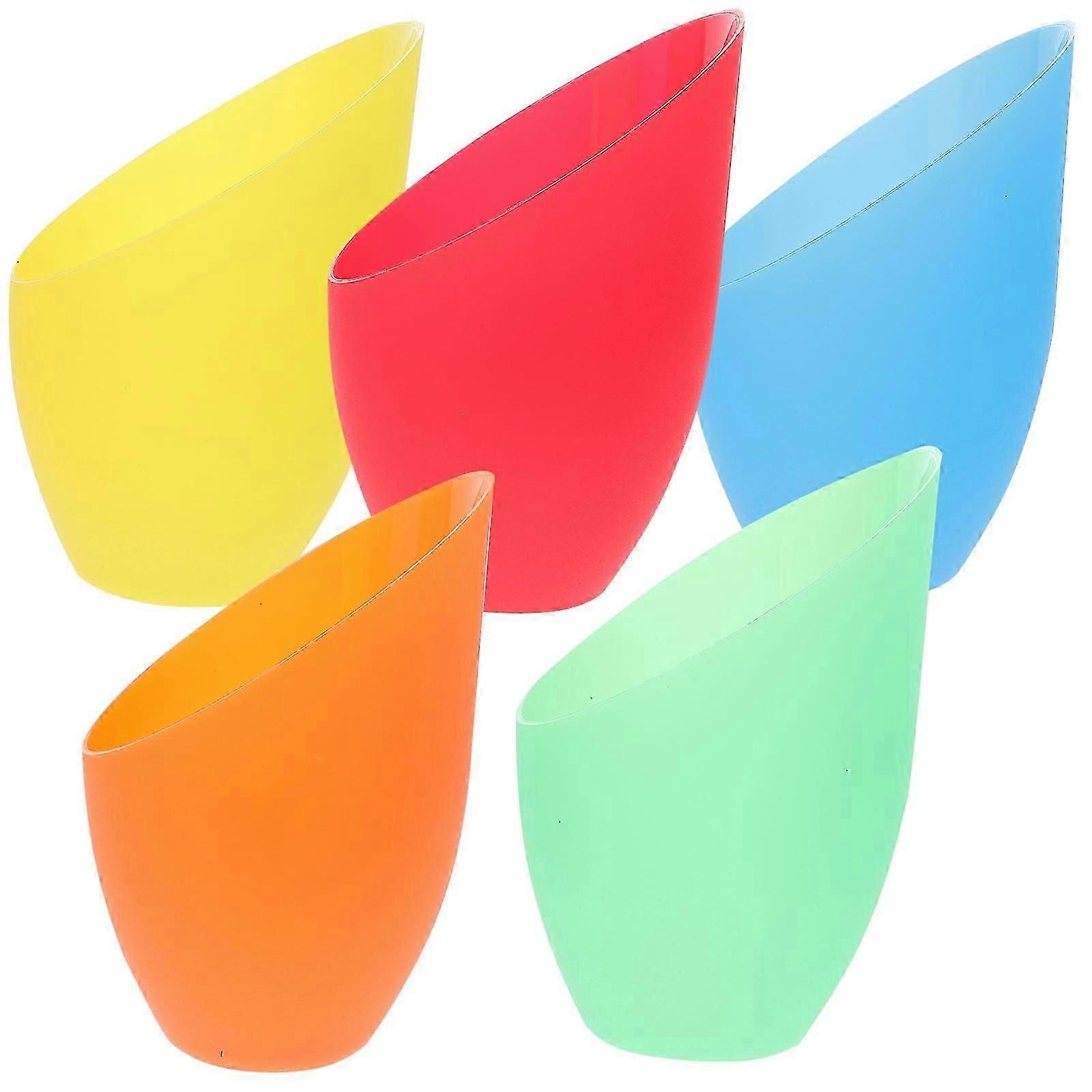 Phlegsive 5pcs Colored Plastic Lampshade Replacement for Multi-Head LED Floor Lamp