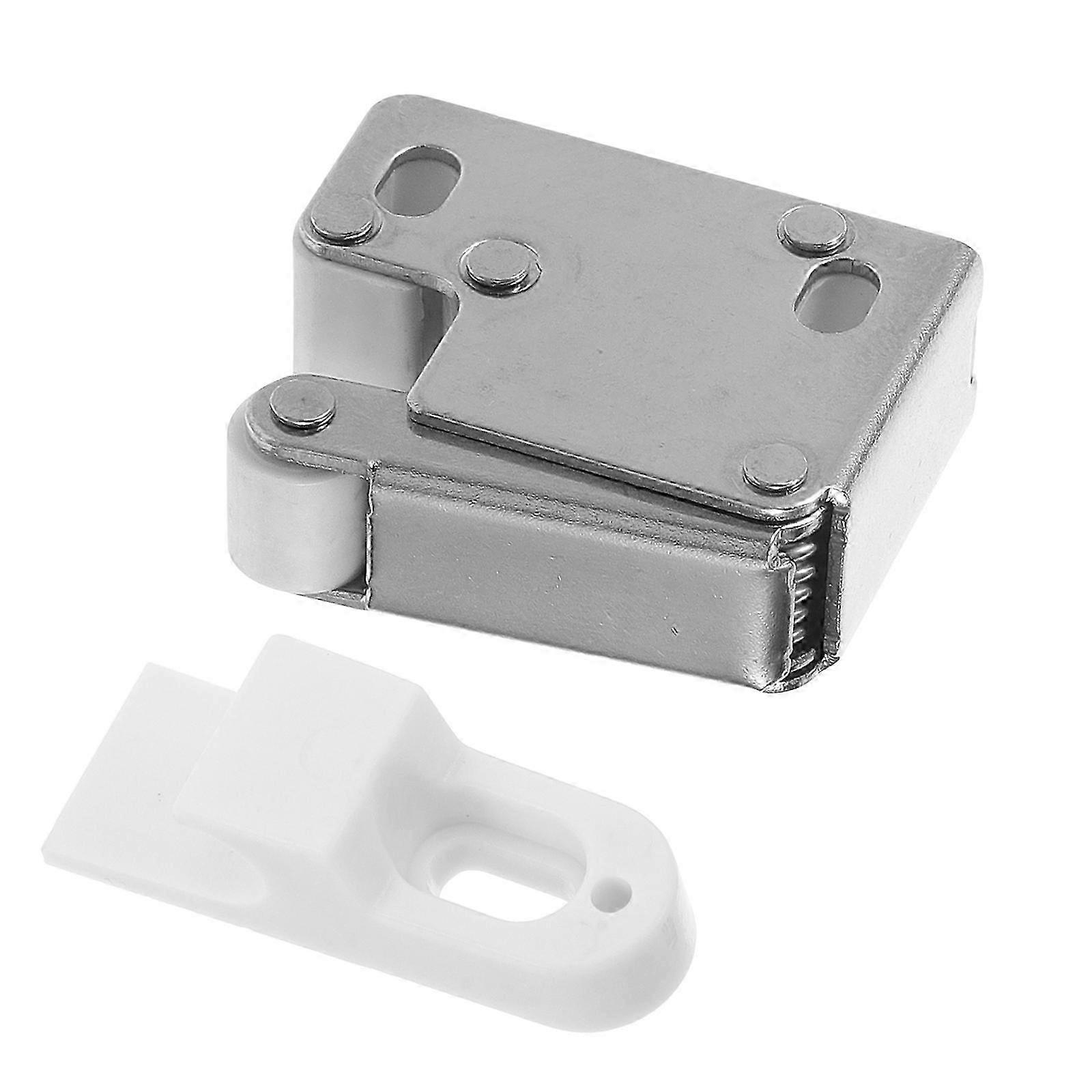 Push Release Door Catch with Metal Wheel – Easy Install Cabinet Sliding Door Lock for Wardrobe and Kitchen Cabinet Handles – Convenient Ball Lock Edit