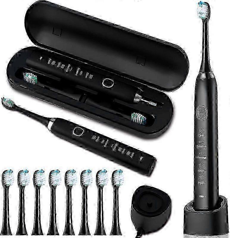 Sarmocare S100 ソニック歯ブラシ USB 充電式防水 8 ブラシヘッド付きプロフェッショナルデンタルケア