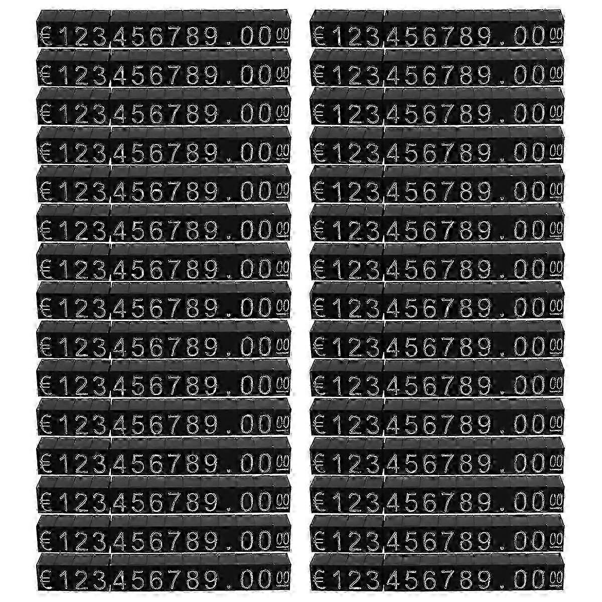 Plastic Cubes Price Display Tags with Adjustable Number Stand Frame for Shop Use