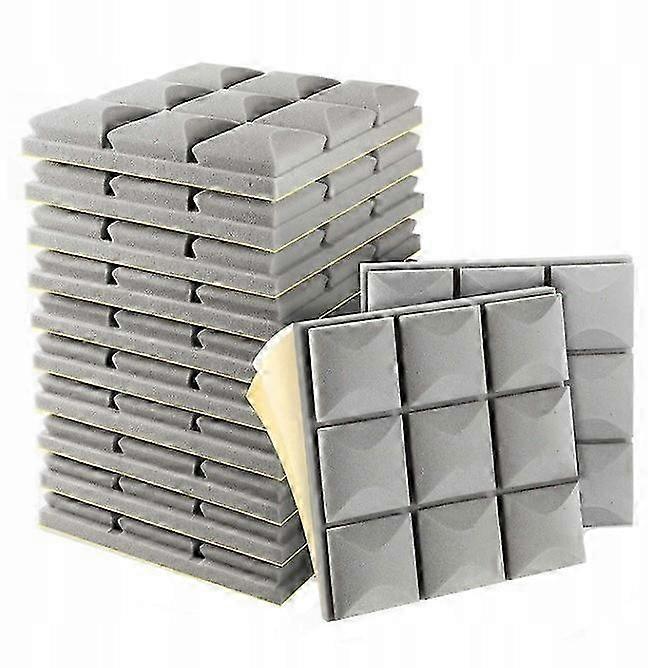 12x Foam Soundproofing Mat Self-adhesive 1m2