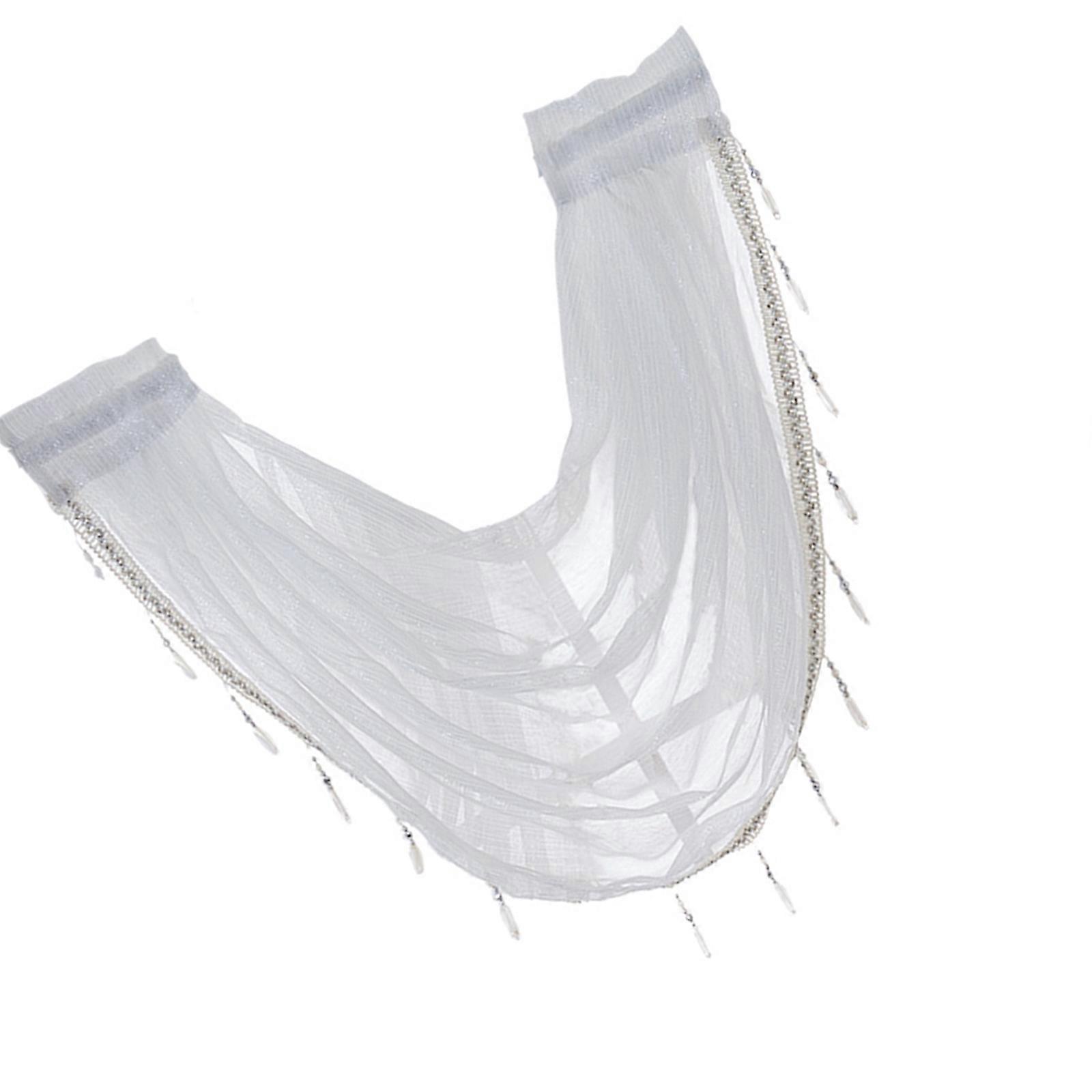 Modern Sheer Voile Curtains Silver Accent Light Diffusions Privacy Protective Living Space Upgrades  White