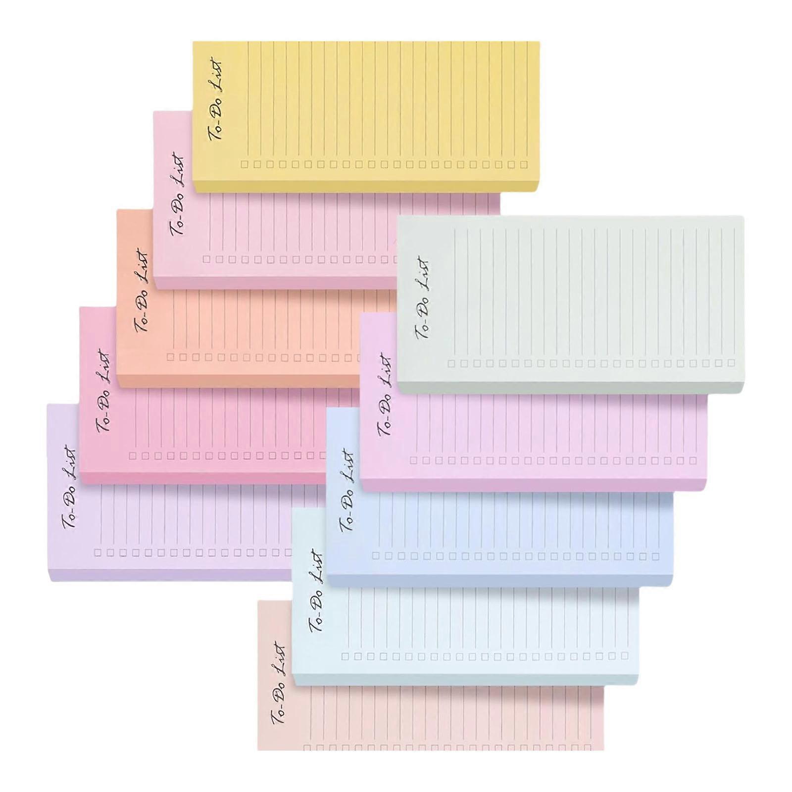 500Sheets Repositionable Sticky Notes Adhesive Colorful Notepads Lined Sheet 3.7x8.5Inch Memo Paper for Note Taking  Macaron color system