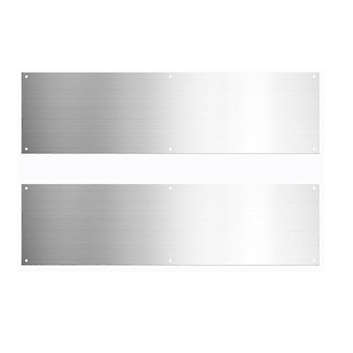 2 Pieces Door Kick Plate for Exterior Aluminum Decor Avoid th