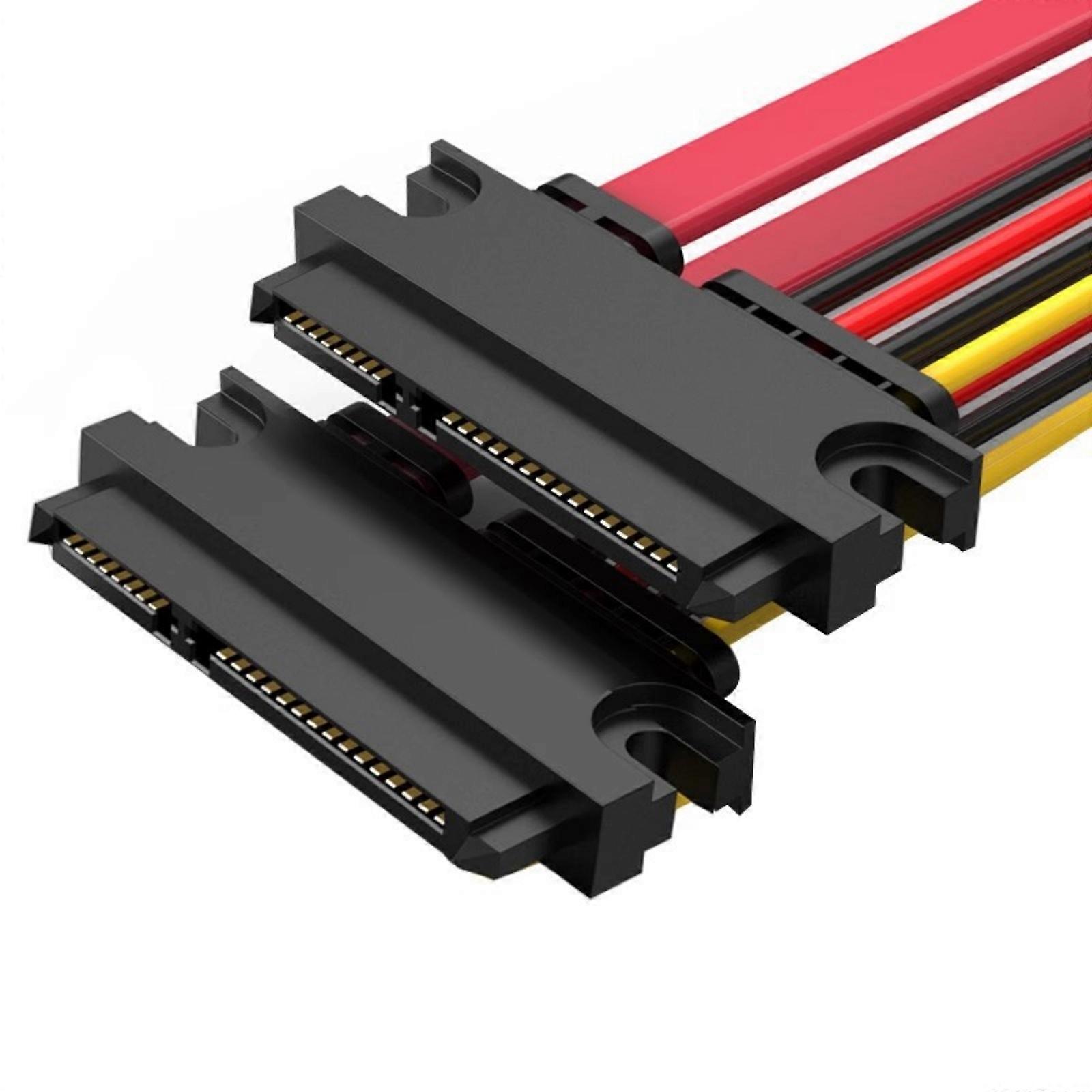 MultiPlatform Satas Female Extension Cable With Combined Power Data Port For HDD Ssds Upgrades And System Modifications Multicolor