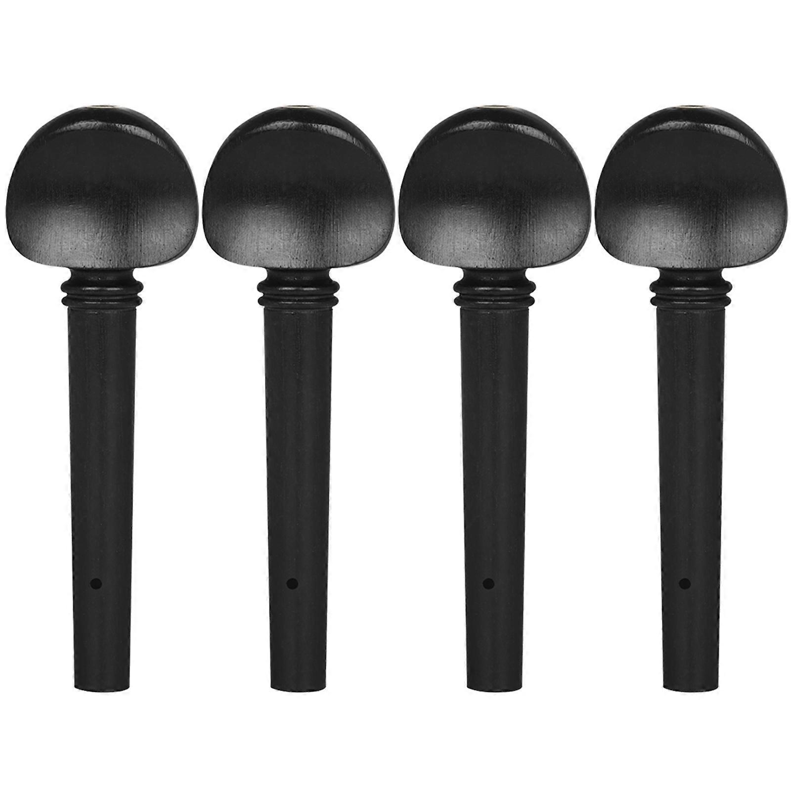 4Pcs Ebony Wood Viola Machine Head Universals Viola Replacement Tuning Pegs Viola Strings Replacement Part Enduring Multicolor