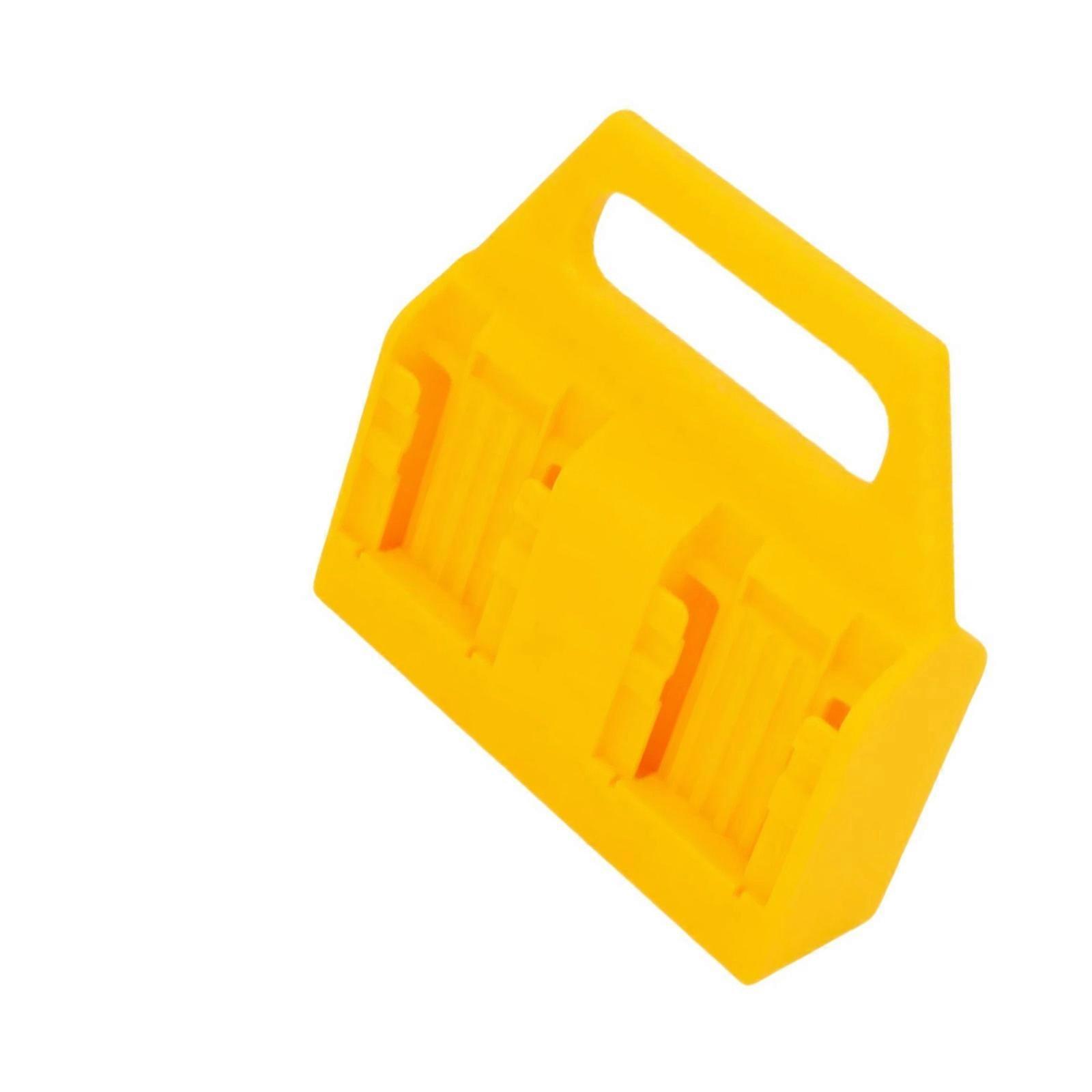 Effect Resistant Battery Storage Case Transportable Hook For Power Tool Accessories Handle Included  Yellow