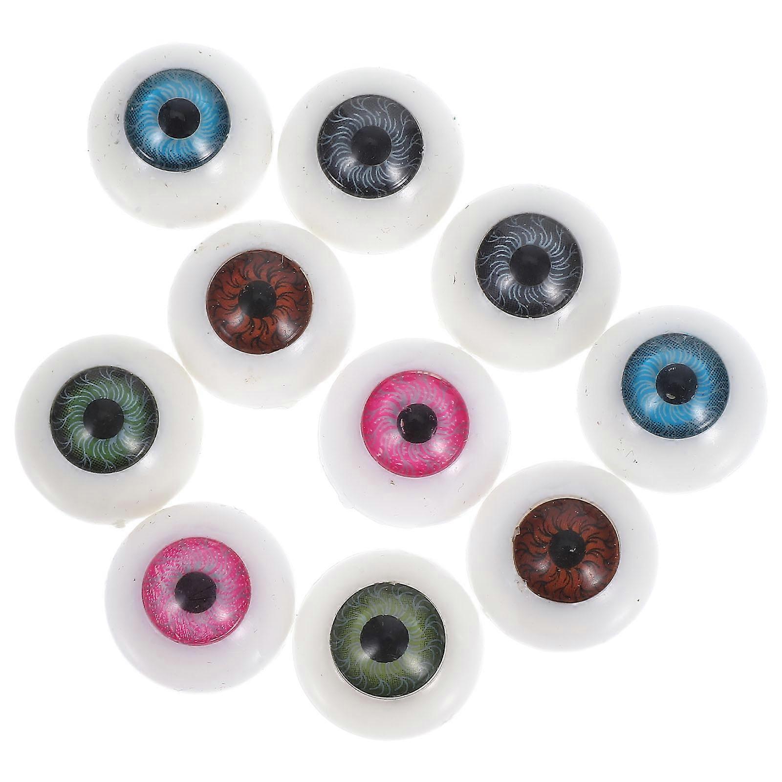 Realistic Doll Bear Accessories Plastic Eyes for DIY Doll Making 10Pcs