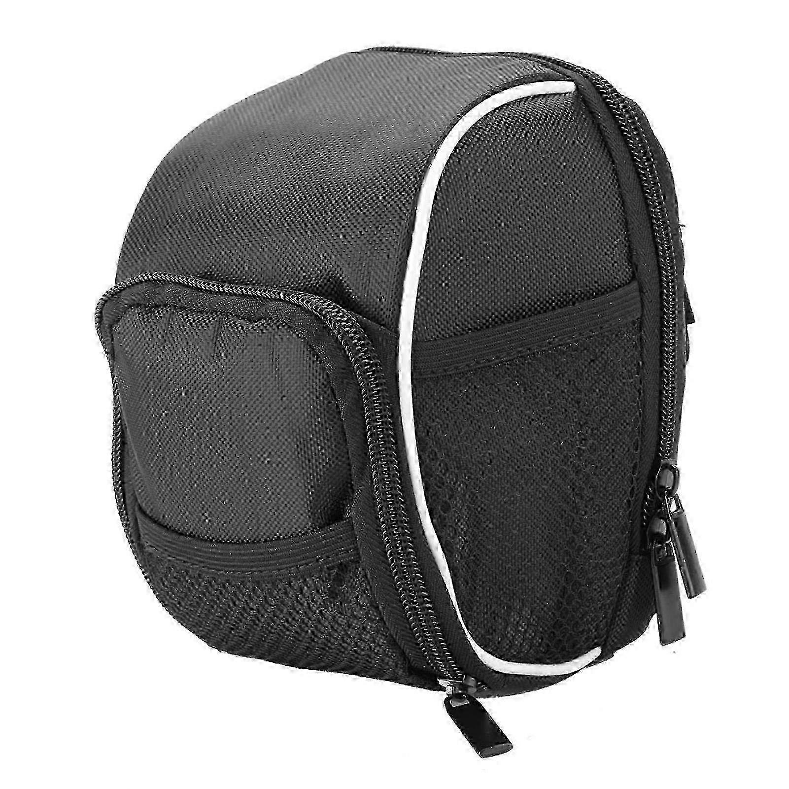w Black Waterproof Handlebar Bag with Reflective Stripe