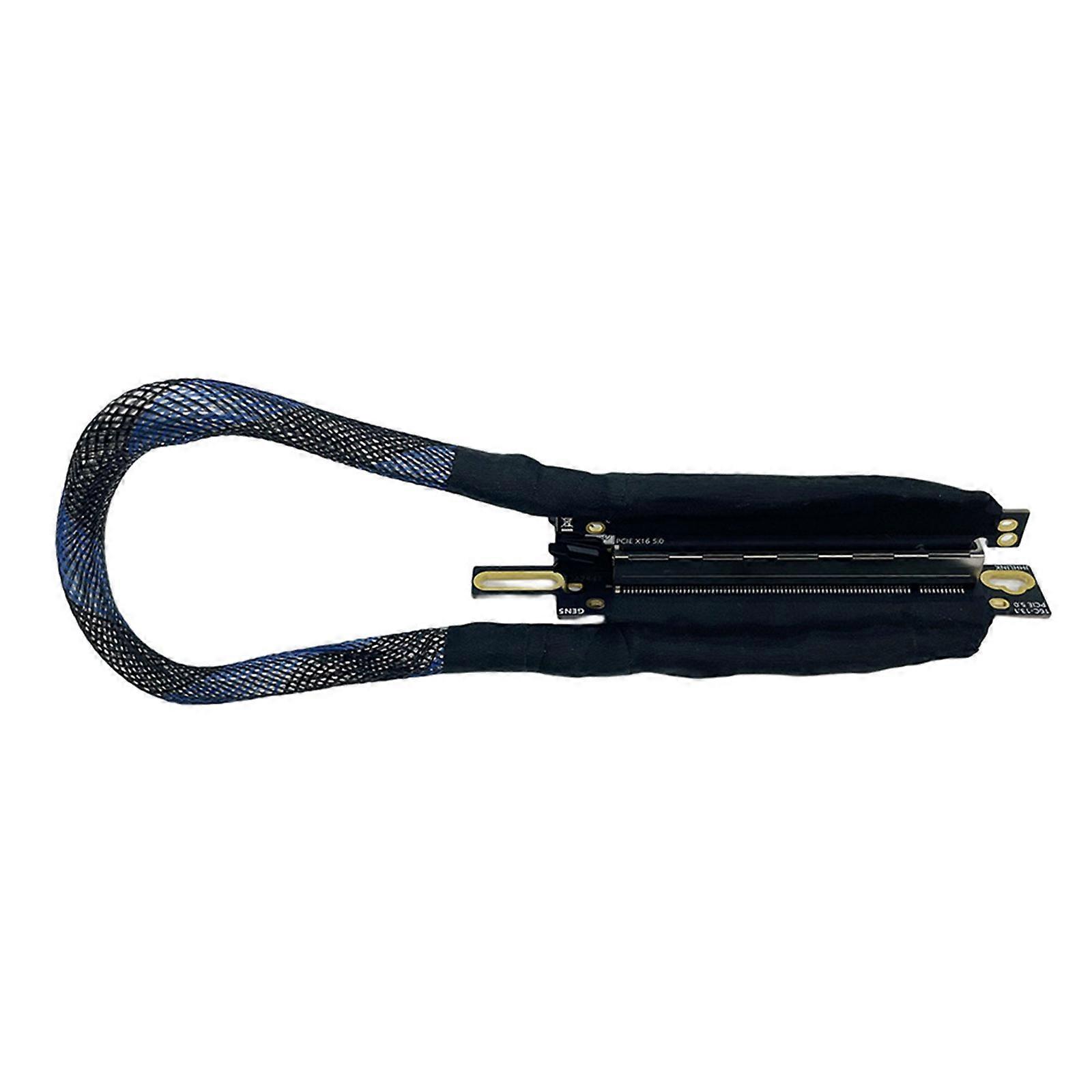 Advanced PCIE 5.0 X16 Extender Extension Cable with Gold Plated Connectors and Metal Shielding Optional Length Multicolor