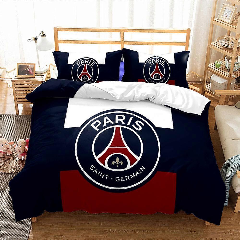 Set di biancheria da letto più recente del 2025, set copripiumino con stampa di una squadra di calcio, in morbida microfibra, include federe, set da 3 pezzi