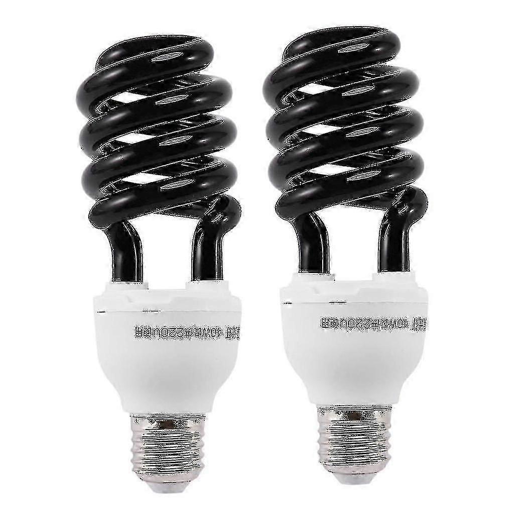 2x E27 40W Blacklight Bulb UV Spiral Lamp 220V Fluorescent Lighting