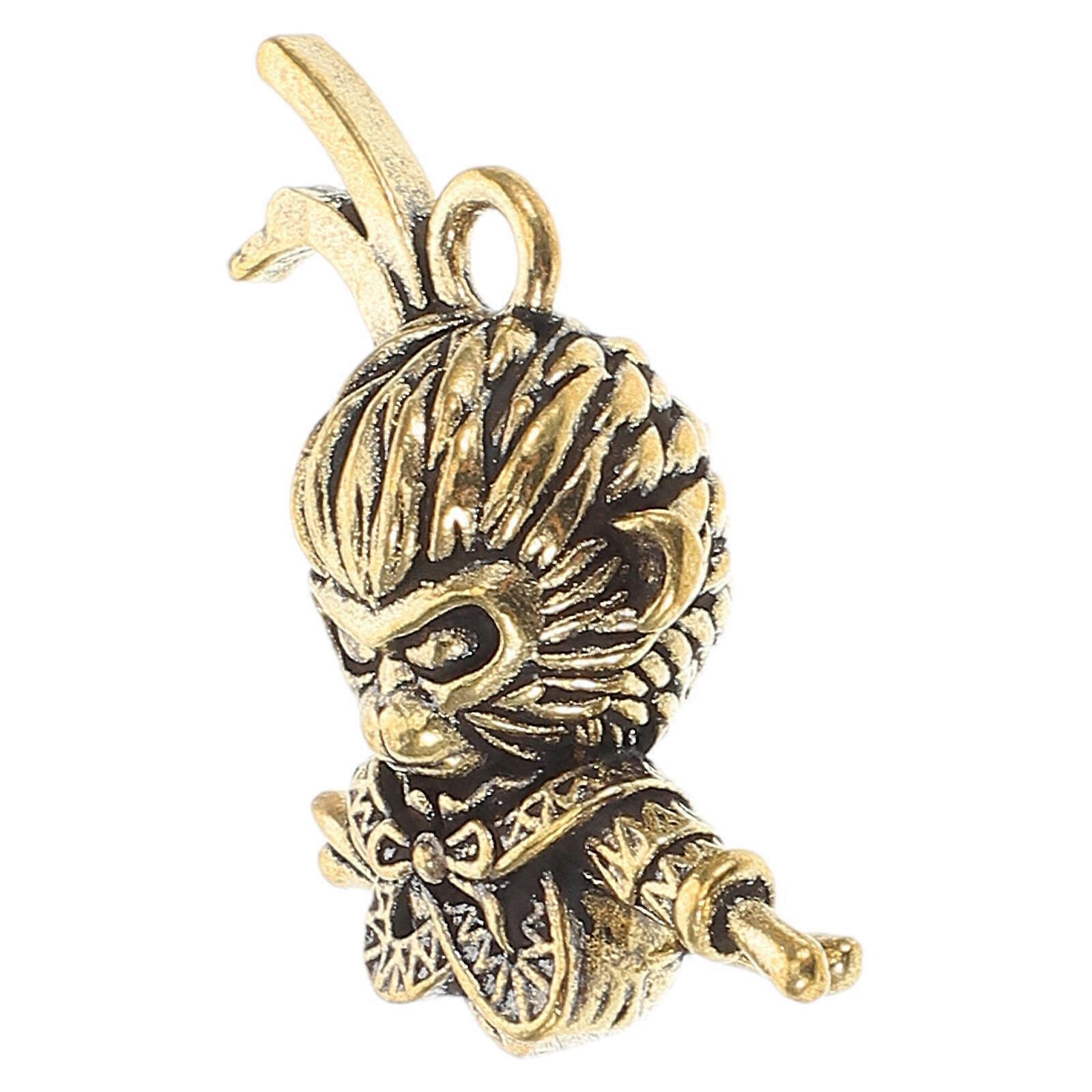 Brass Monkey King Keychain for Celebrations Unique Design 1Set