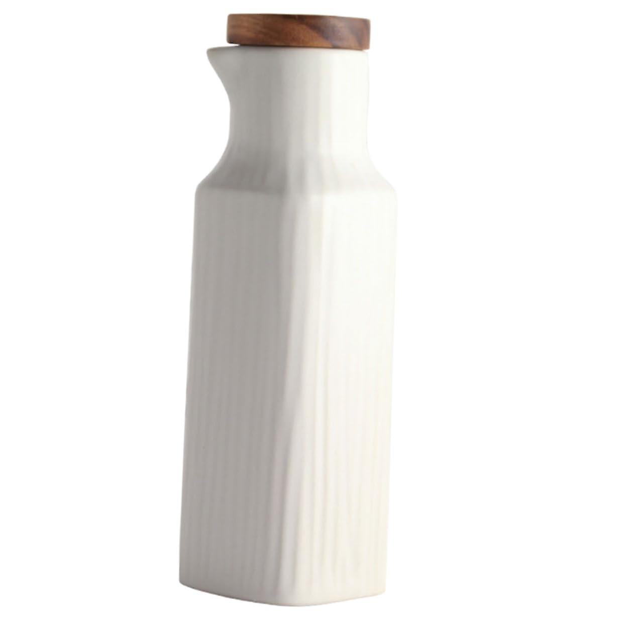 Ceramic Sauce Dispenser Bottle with Matte Finish for Oil, Soy Sauce and Vinegar Storage