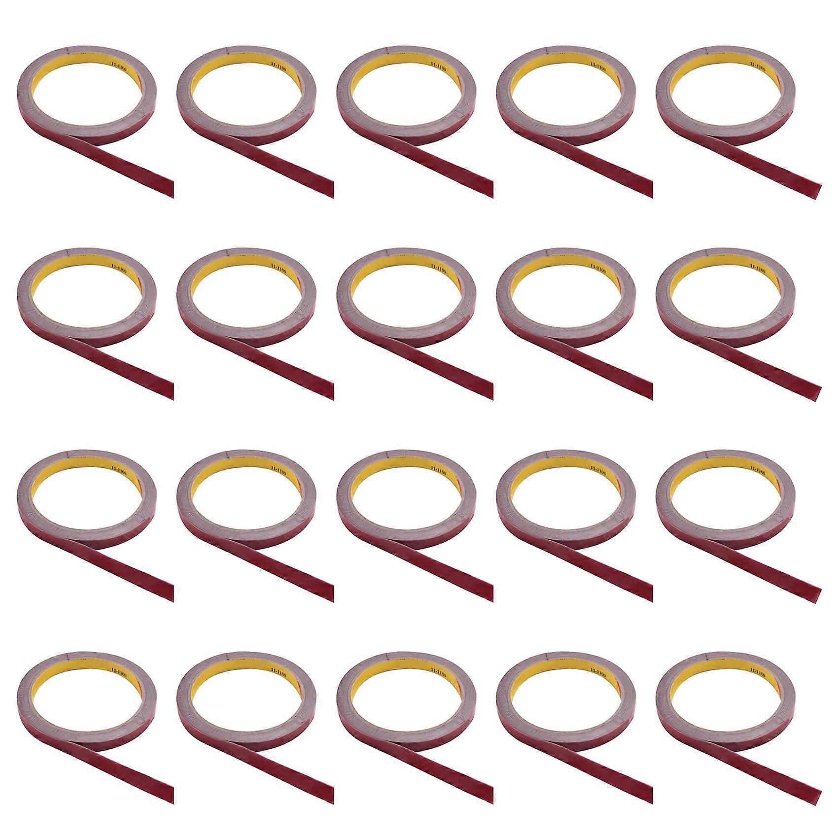 20X Strong Permanent Double Sided Super Sticky Foam Tape Roll for Vehicle Car, Red 10MM x 3Meter